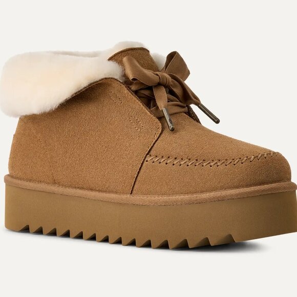 UGG Women’s Chestnut Kallen Platform Size 9 Comfortable Casual Christmas Gift - Picture 3 of 7